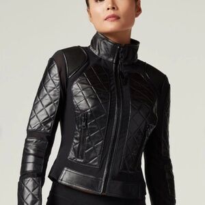 Blanc Noir Renegade Mesh Leather Jacket - Medium